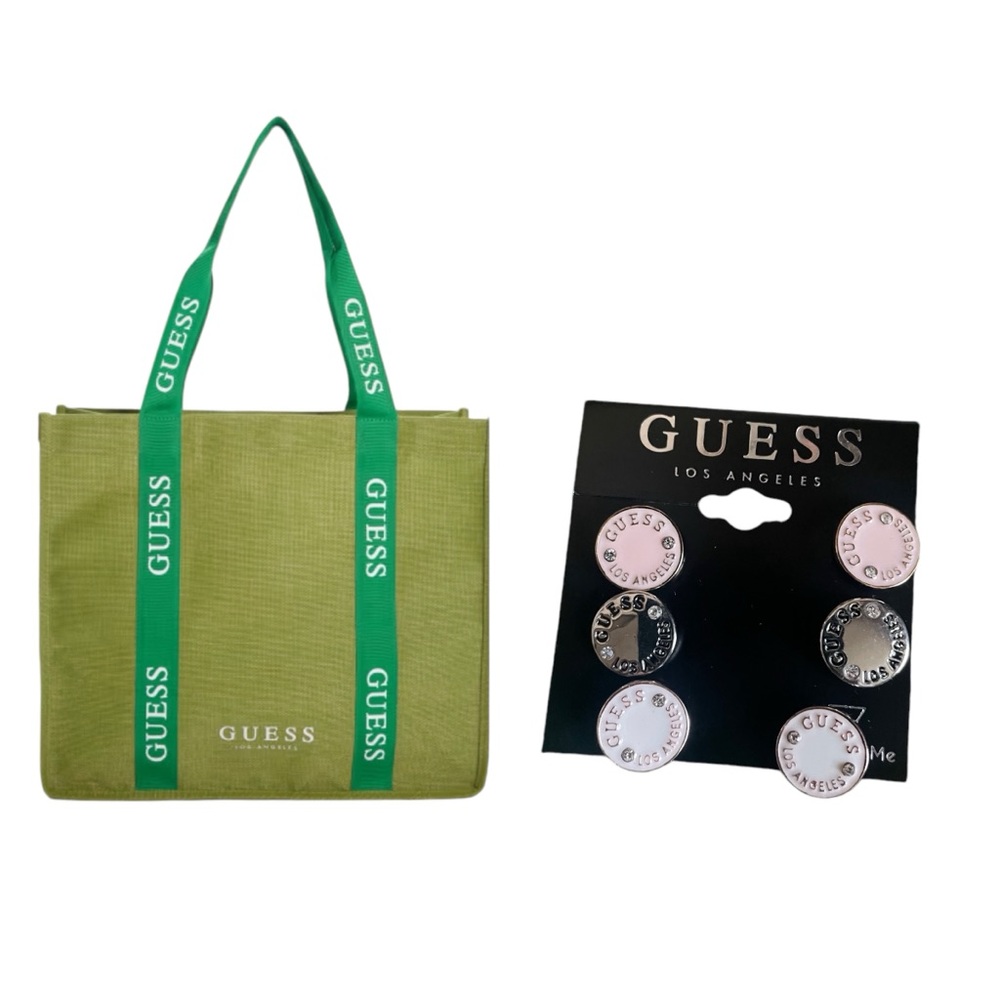 Guess Tote Bag & Earrings